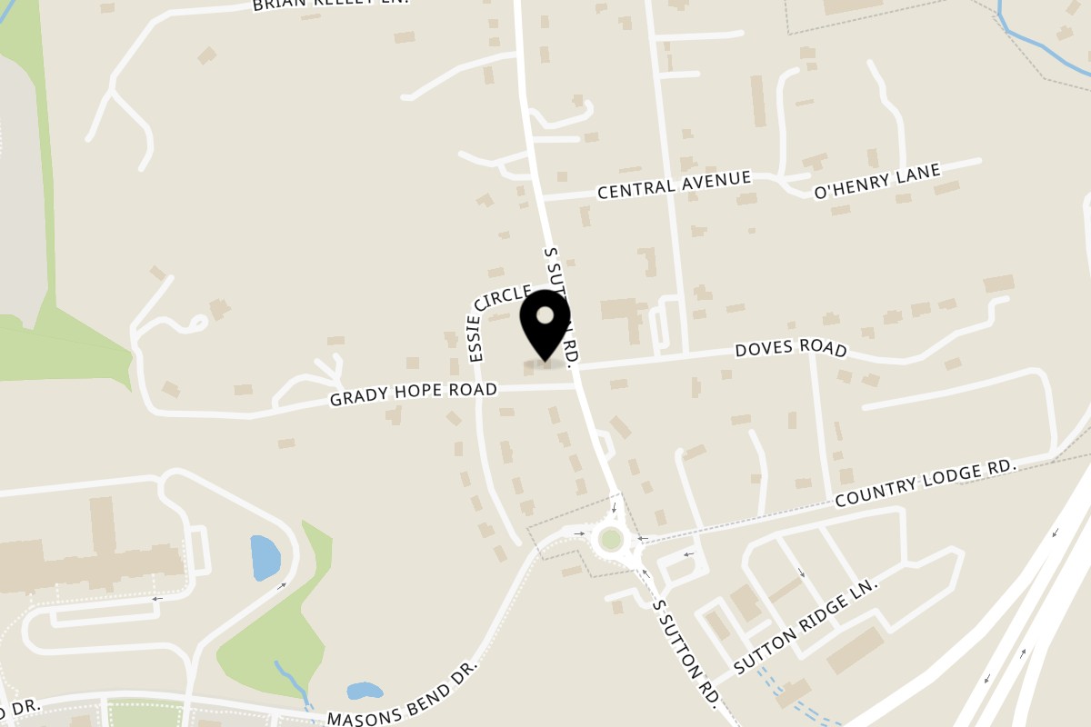 Map showing the location of Krave Hub on 245 S Sutton Rd in Fort Mill